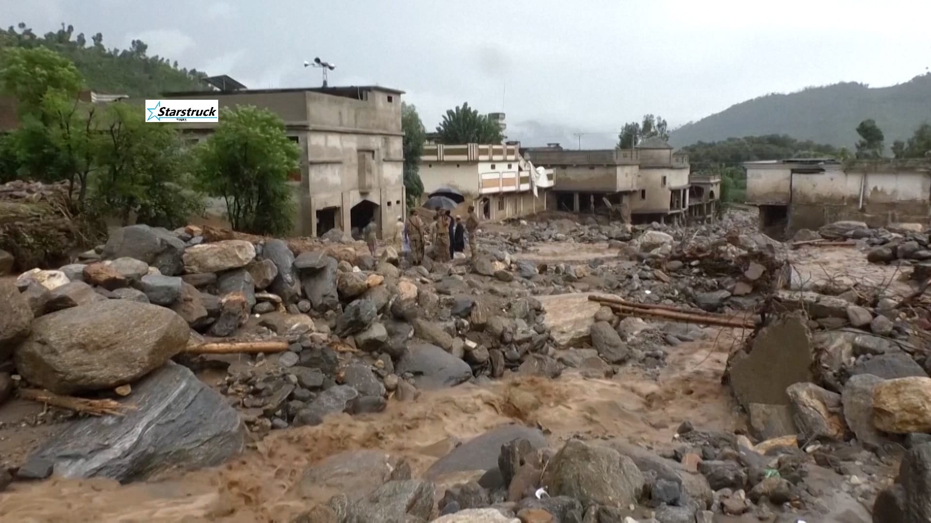 Pakistan flash floods after cloudburst devastate villages.