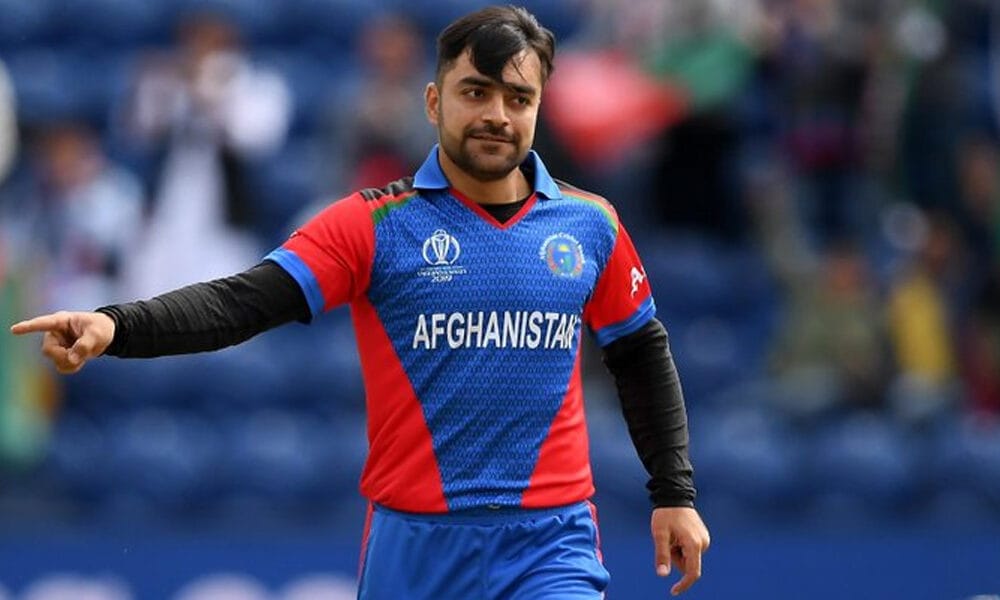 Rashid Khan bowling for Oval Invincibles at Lord’s in The Hundred tournament after Kabul Shpageeza League