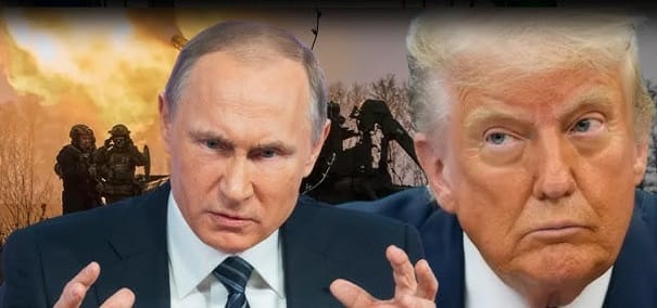 Donald Trump and Vladimir Putin during the Alaska summit to end Ukraine war