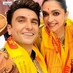 Ranveer Singh and Deepika Padukone at Ganesh Chaturthi 2025