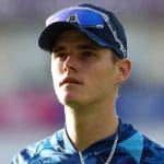 Jacob Bethell celebrating a century for England