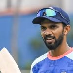 Ruturaj Gaikwad playing a shot during his 206-ball 184-run innings in the Duleep Trophy semi-final.
