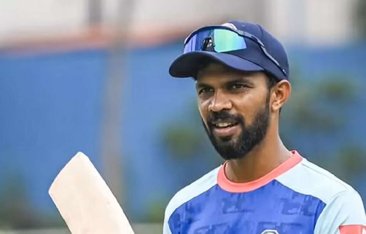 Ruturaj Gaikwad playing a shot during his 206-ball 184-run innings in the Duleep Trophy semi-final.