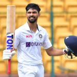 Ruturaj Gaikwad celebrates his 184-run innings in the Duleep Trophy semi-final.