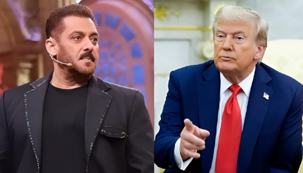 Salman Khan delivering Trump-dig comment on Bigg Boss 19 stage