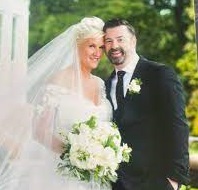 Anne Burrell wedding photo with husband Stuart Claxton