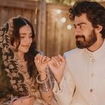 Aima Baig and Zain Ahmed at their wedding.