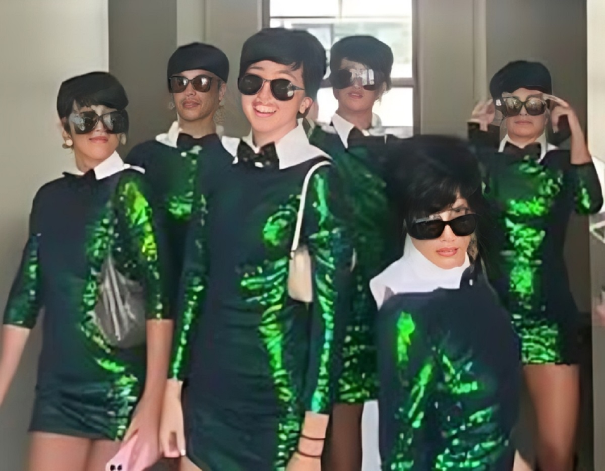 Chris Appleton in Kris Jenner’s viral green sequin dress