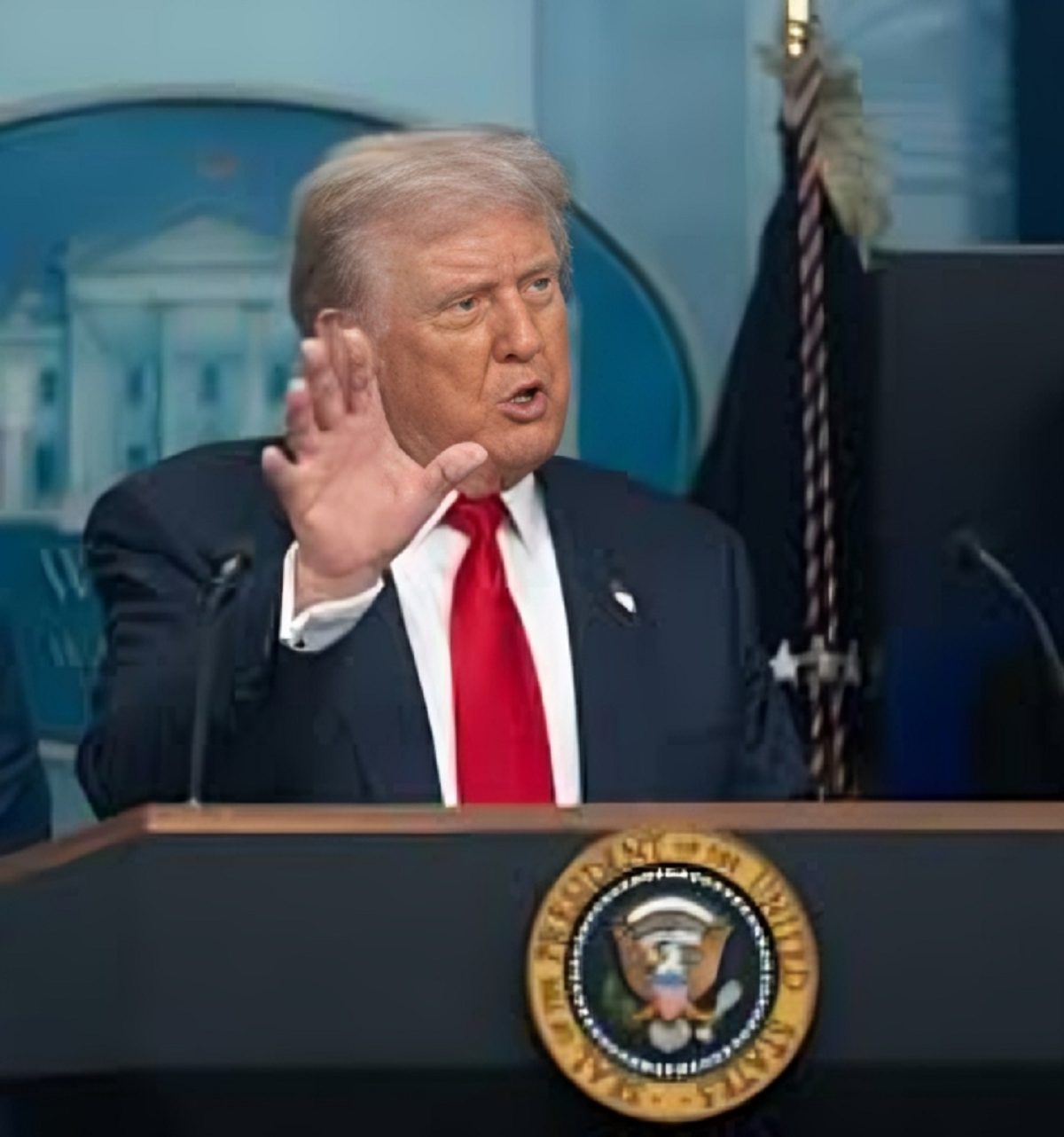 President Donald Trump addressing health rumors on Truth Social.