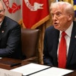 President Donald Trump and Australian Prime Minister Anthony Albanese during a White House meeting.