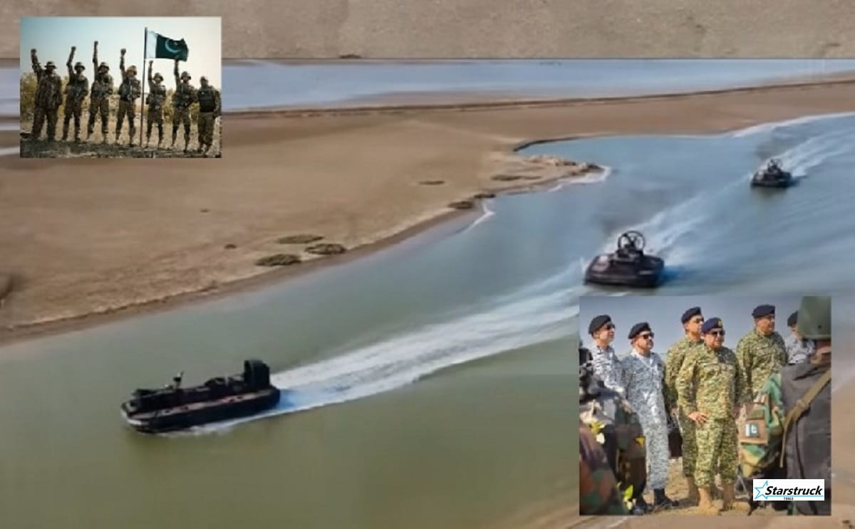 Indian and Pakistani troops near Sir Creek border area amid rising tensions.