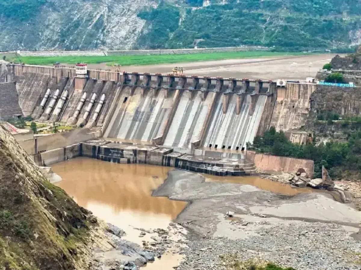 Aerial view of the Kunar River flowing through Kunar Province, Afghanistan
