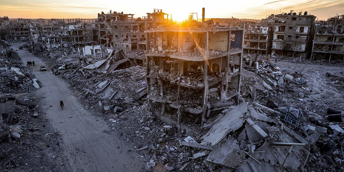 Israeli military jets fly over Gaza City as airstrikes hit Hamas targets following a deadly attack on soldiers.