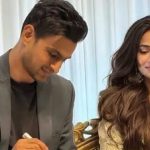 Pakistani cricketer Shoaib Malik and actress Sana Javed photographed together at a recent public event, following viral video that sparked divorce rumours.