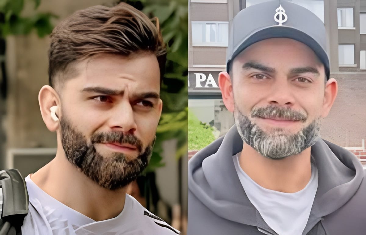 Virat Kohli London appearance greying beard August 2025