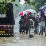 Flooded street in Colombo during Sri Lanka floods 2025
