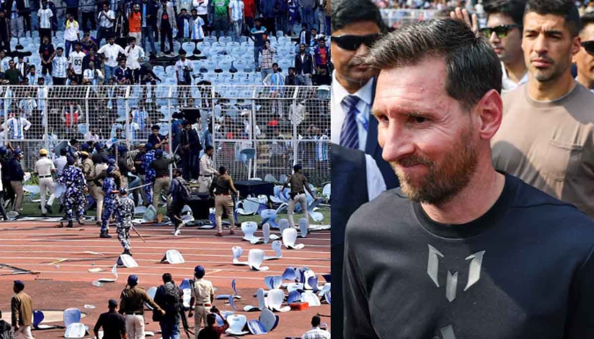 Lionel Messi India event chaos at Kolkata stadium