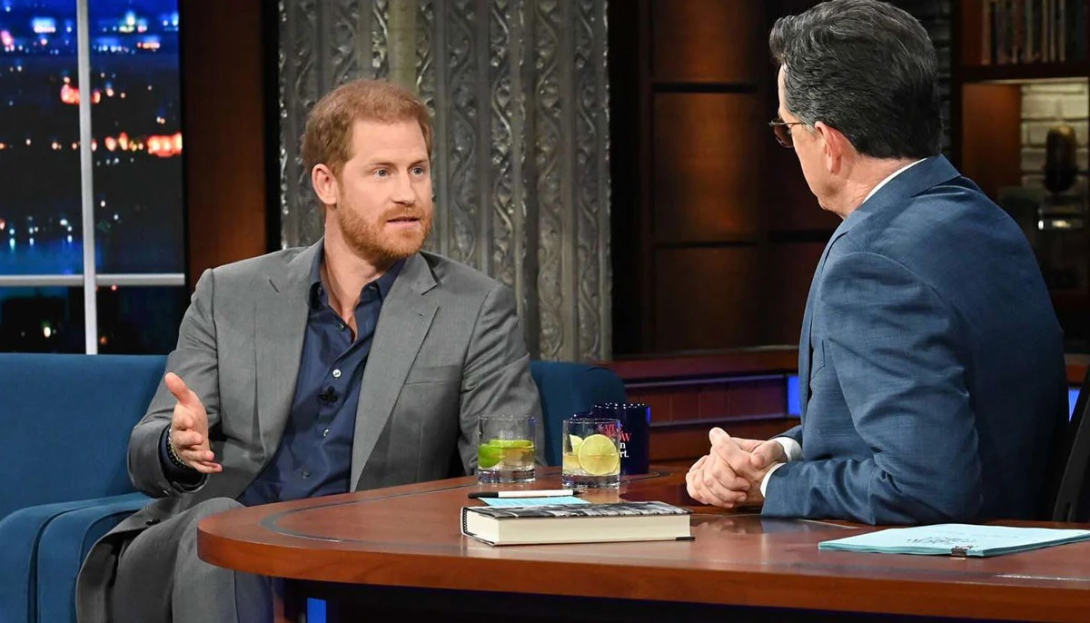Prince Harry The Crown confession on Stephen Colbert