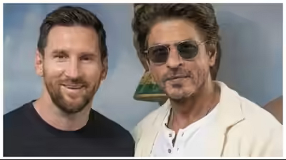 Shah Rukh Khan AbRam Messi photo viral Kolkata meet