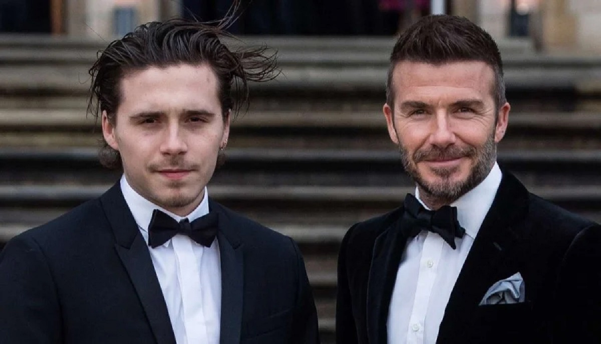 David Beckham reaction during Davos appearance