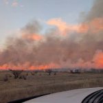 Oklahoma Kansas wildfire 2026 Ranger Road Fire burning grasslands
