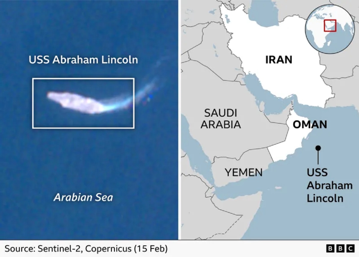 US Aircraft Carrier USS Abraham Lincoln Positioned Near Iran Amid Rising Tensions