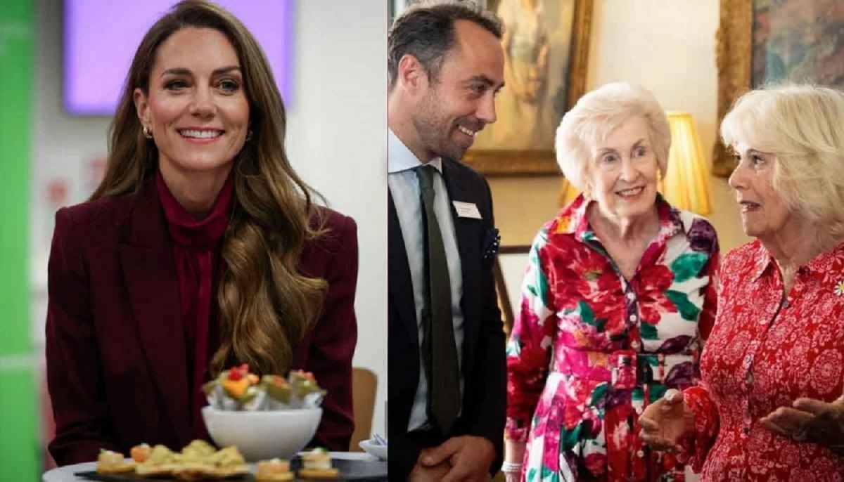 Queen Camilla with James Middleton at Medical Detection Dogs charity event