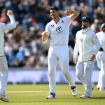 Josh Tongue Strikes Late: England Shock Pakistan in Headingley Test Fast bowler Josh Tongue celebrates taking a wicket during England vs Pakistan 1st Test match at Headingley.
