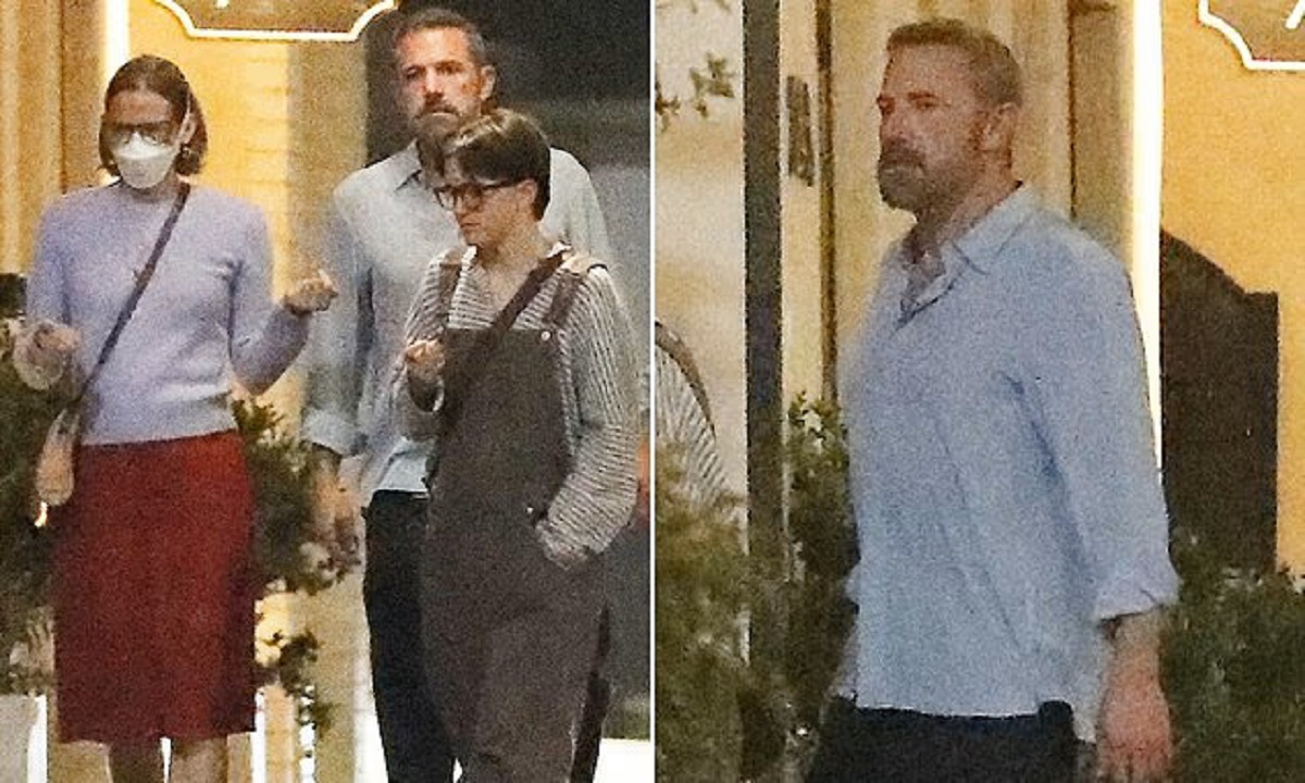 Ben Affleck with Violet and Fin during rare family dinner in Santa Monica
