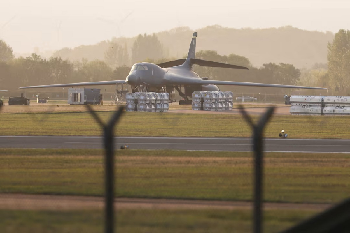 Armed police near RAF Fairford after explosives-related arrests