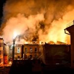 Smoke rises after reported strikes amid the Russia-Ukraine war