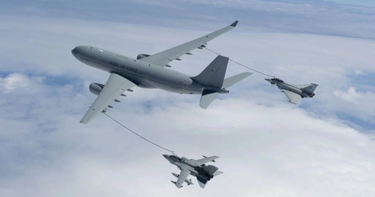 RAF Voyager aircraft supporting Saudi defensive air operations