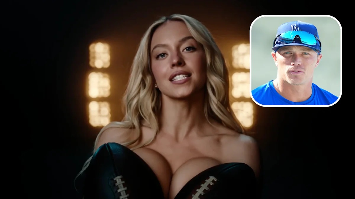 Alex Call and Sydney Sweeney amid debate over advertising during MLB playoff broadcasts